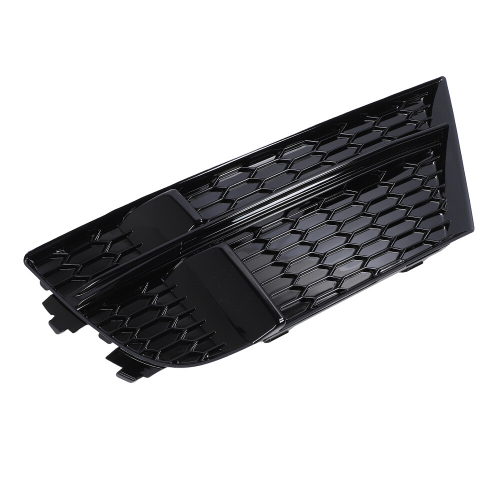 Glossy Front Bumper Fog Grill For A3 8V Sedan & Sportback Black/Light 7601385288712