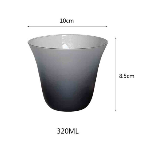 Gradient Black Trumpet Glass 320ml 1