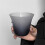 Gradient Black Trumpet Glass 320ml 3