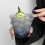 Gradient Black Trumpet Glass 320ml 4