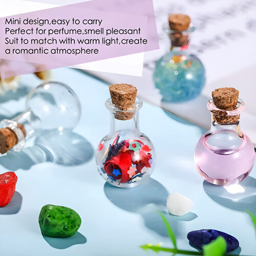 ACDANC Small Glass Potion Bottles with Corks 10 Pack 1