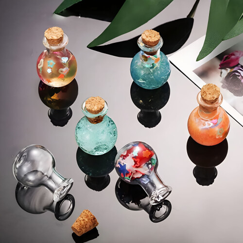 ACDANC Small Glass Potion Bottles with Corks 10 Pack 2