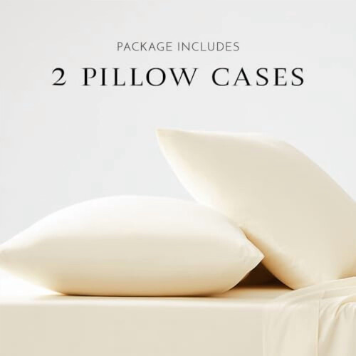 Cotton Percale Pillowcases 400TC King Set of 2 1