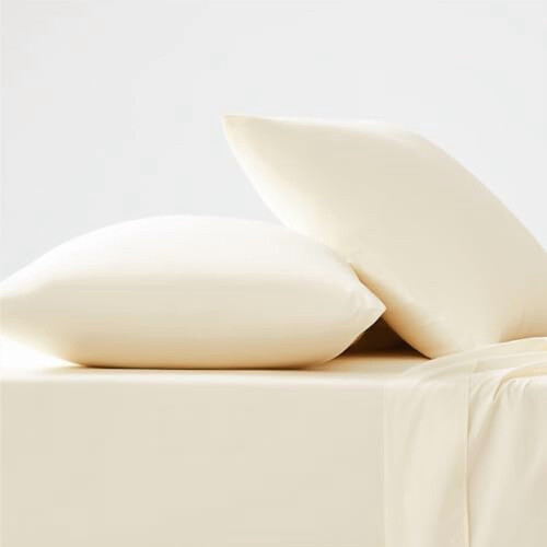 Cotton Percale Pillowcases 400TC King Set of 2 2