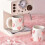 White Ceramic Mug with Pink Heart Design 3
