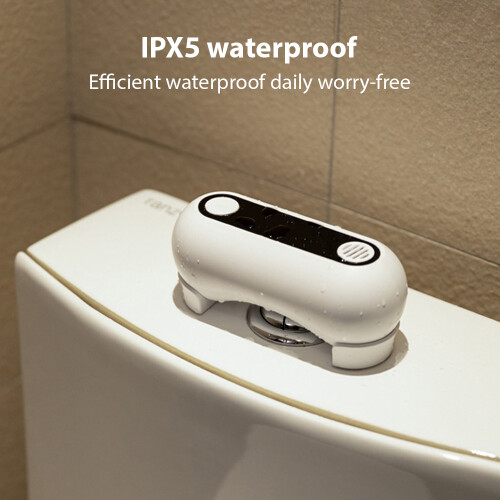 Touchless Rechargeable Motion Sensor Toilet Flusher, IPX5 Waterproof, White 1
