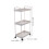 4Pcs White Multi Tier Plastic Utility Cart with Wheels for Storage 2