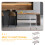 4Pcs White Multi Tier Plastic Utility Cart with Wheels for Storage 6