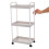 4Pcs White Multi Tier Plastic Utility Cart with Wheels for Storage 7