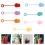 21Pièces Capuchons Pailles Silicone Multicolores Hygiène 10