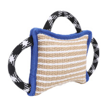 Almohada de mordida de yute azul con 3 asas 260x180mm