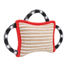 Jute-Hundeknebelmatte mit 3 Griffen, 260 mm x 180 mm, Rot