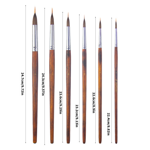 Aquarell-Liner-Pinsel mit Holzgriff für-D 2
