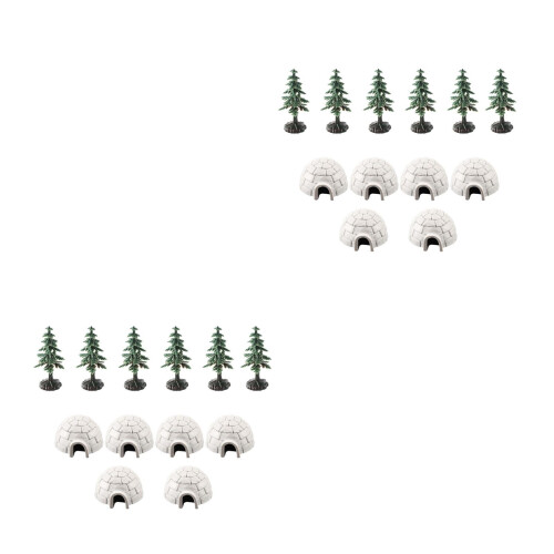 2Ensembles Mini Igloos Et Arbres De Noël DIY Décorations Educatives 2