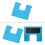 Universal Hinge Mount Plate Suitable with Wood Aluminum-2Pcs 2