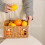 Panier créatif à poignée en rotin,-Couleur claire avec doo 4
