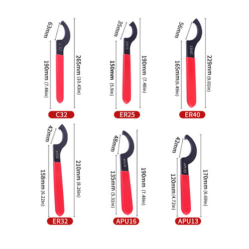 6 Unit High Carbon Steel Hook Spanner Set For Water System Cover 2