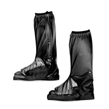 High Waterproof PVC Rain Shoe Cover for Men Women, Black, M