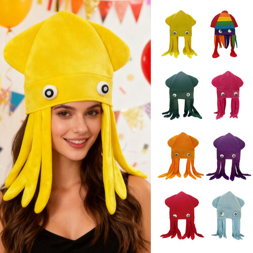 Creative Squid Headgear Hat Comfortable Headcover Cap-Sky Blue 2