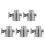 5Pièces Composant De Douche Argent ABS Compatible Salle De Bain 4