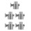 5Pièces Composant De Douche Argent ABS Compatible Salle De Bain 6