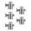 5Pièces Composant De Douche Argent ABS Compatible Salle De Bain 9