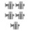 5Pièces Composant De Douche Argent ABS Compatible Salle De Bain 10
