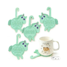 Set Of 4 Dishwasher Safe Colorful Silicone Drink Mats Horse-19