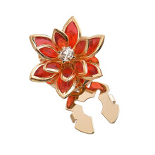 Boutons de manchette élégants de forme ronde pour-couleur rouge