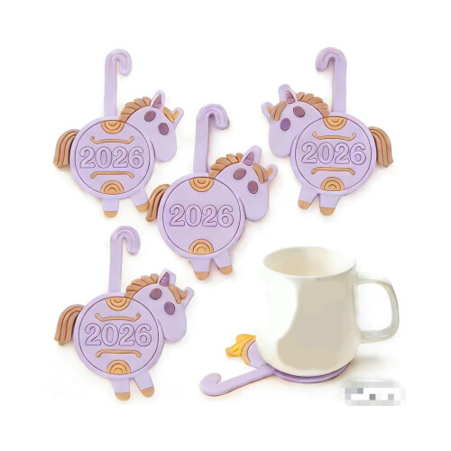 Lot de 4 protecteurs de boissons créatifs pour chevaux, bases-9