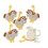 4pcs Horse Pattern Cup Holders Mat Flexible Beverage Coasters-4 1