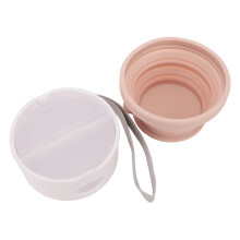 Faltbarer Silikon-Haustiernapf 150ml rosa 10x10x5cm