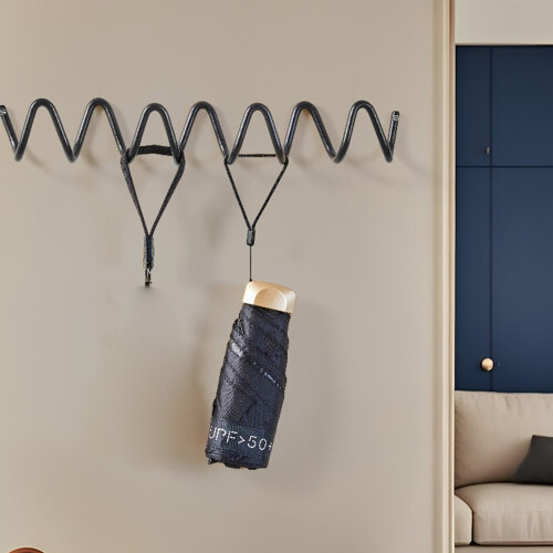 Functional 4 Hook Metal Wall Hook With Unique Swells-Pink 1