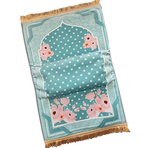 High Quality Dense Fabric Prayer Carpet With-Green Yin