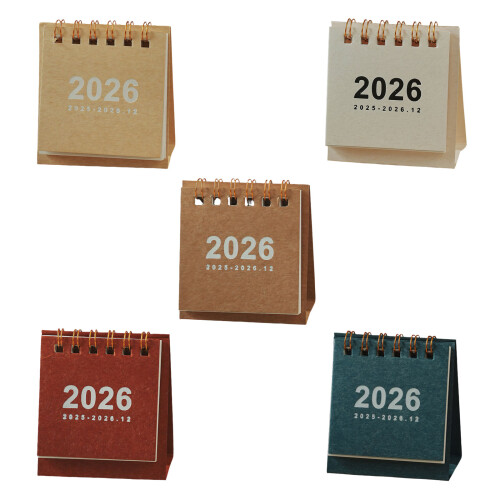 Planificateur de calendrier de petit bureau 2026,-Rouge 1