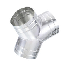 4 Unit Galvanized Metal Y Branch Duct Attachment For HVAC And-L