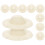 100Pcs Small Beige Woven Hats Mini Hat Props for DIY Decor 3