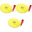 3Pcs Yellow Plastic Hand Crank Disk for Grain Thrower Agricultural Use 5