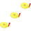 3Pcs Yellow Plastic Hand Crank Disk for Grain Thrower Agricultural Use 7