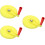 3Pcs Yellow Plastic Hand Crank Disk for Grain Thrower Agricultural Use 9