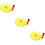3Pcs Yellow Plastic Hand Crank Disk for Grain Thrower Agricultural Use 11