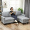 Homcom HOMCOM Fold-Out Convertible Sofa Bed with Removable Covers, Grey 1