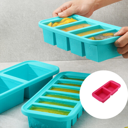 Moules flexibles de congélateurs en silicone avec-Bleu 2 2