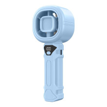 Draagbare Handventilator,  Persoonlijke Ventilatoren met Digitaal Display, 3 Windsnelheden, 3000mAh Batterij USB Handventilator