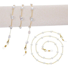 2PCS Pearl Eyeglass Chains for Women, Beaded Glasses Chain for Women, Eyeglasses Strap, Beaded Glasses Chain