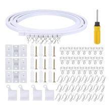 Rail de Rideau de Plafond Pliable de 5 MèTres, Rail de Rideau de Plafond Flexible, Rail de Rideau, Accessoires, Rail de Rideau Incurvé