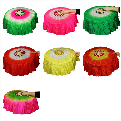 Decorative Round Hand Fan Foldable,Handheld Folding Fan for-4 1