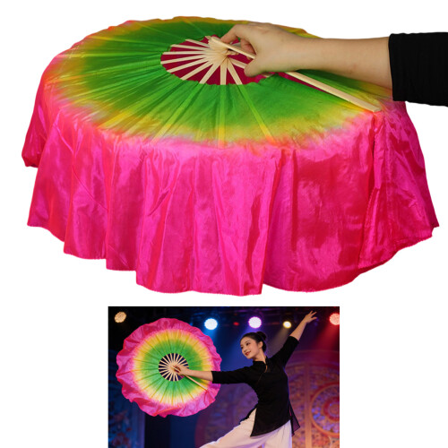 Decorative Round Hand Fan Foldable,Handheld Folding Fan for-4 2
