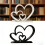 Valentines Day Decorations Heart Sculpture 3D Printed-Black 3