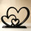 Valentines Day Decorations Heart Sculpture 3D Printed-Black 5